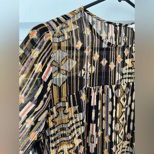 H&M Multicolor Geometric Patterned Mini Dress